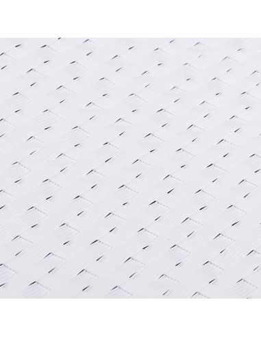 Paravento da Balcone Bianco 300x80 cm in Polyrattan