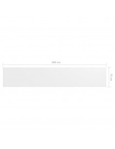 Paravento da Balcone Bianco 75x400 cm in Tessuto Oxford