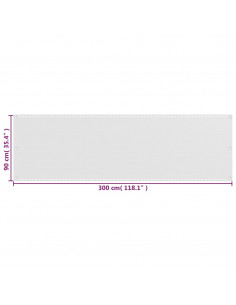 Paravento da Balcone Bianco 90x300 cm in HDPE