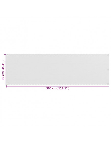 Paravento da Balcone Bianco 90x300 cm in HDPE