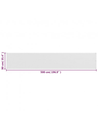 Paravento da Balcone Bianco 90x500 cm in HDPE