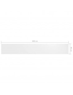Paravento da Balcone Bianco 90x600 cm in Tessuto Oxford