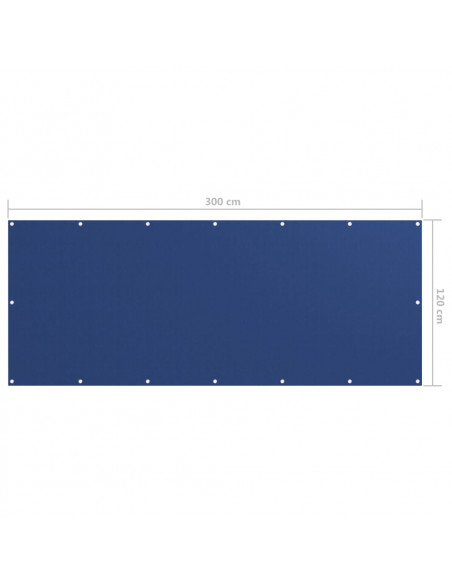 Paravento da Balcone Blu 120x300 cm in Tessuto Oxford
