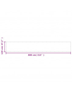 Paravento da Balcone Blu 120x800 cm 100% Poliestere Oxford