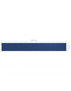 Paravento da Balcone Blu 75x600 cm in Tessuto Oxford