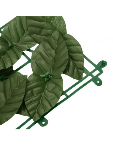 Paravento da Balcone con Foglie Verde Scuro 200x100 cm