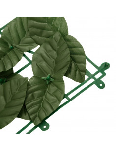 Paravento da Balcone con Foglie Verde Scuro 200x75 cm