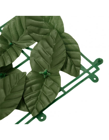 Paravento da Balcone con Foglie Verde Scuro 200x75 cm