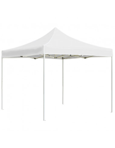 Gazebo Professionale Pieghevole Alluminio 2x2 m Bianco