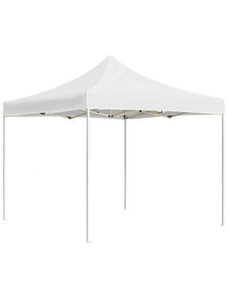 Gazebo Professionale Pieghevole Alluminio 2x2 m Bianco