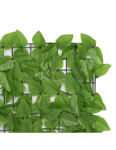 Paravento da Balcone con Foglie Verdi 300x75 cm
