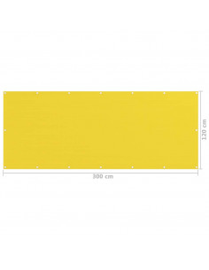 Paravento da Balcone Giallo 120x300 cm in HDPE