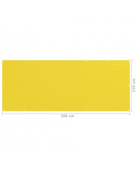 Paravento da Balcone Giallo 120x300 cm in HDPE