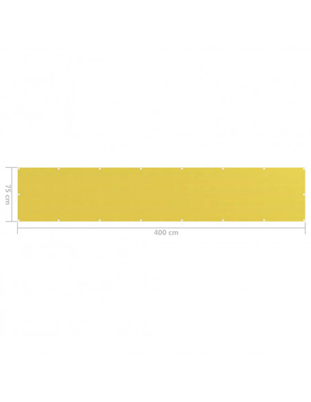 Paravento da Balcone Giallo 75x400 cm in HDPE
