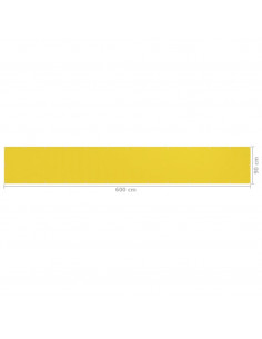 Paravento da Balcone Giallo 90x600 cm in HDPE