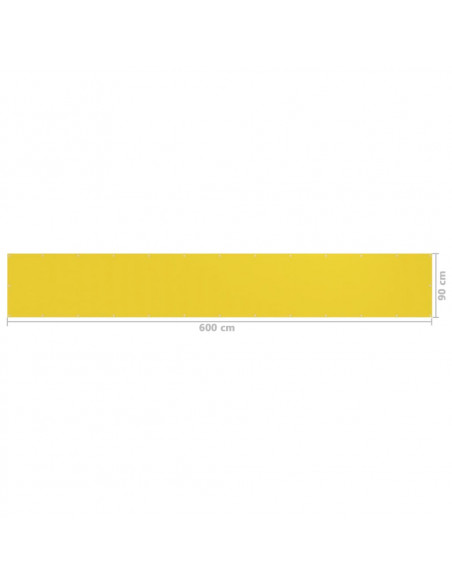 Paravento da Balcone Giallo 90x600 cm in HDPE