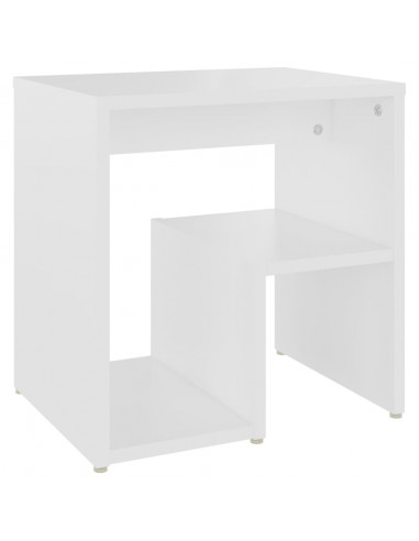 Comodino Bianco 40x30x40 cm Legno Ingegnerizzato