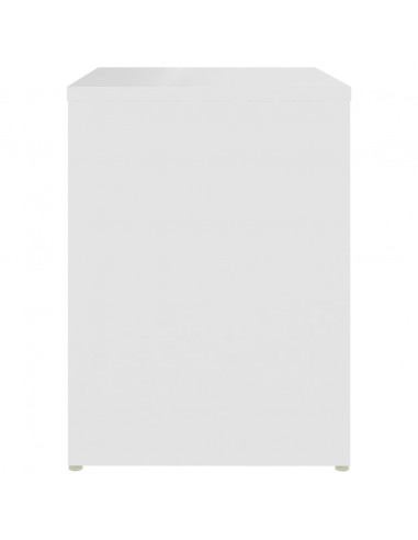 Comodino Bianco 40x30x40 cm Legno Ingegnerizzato