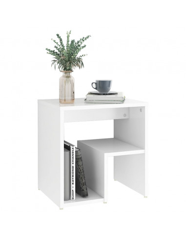 Comodino Bianco 40x30x40 cm Legno Ingegnerizzato