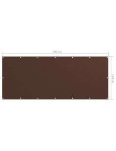 Paravento da Balcone Marrone 120x300 cm in Tessuto Oxford