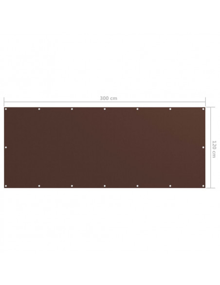 Paravento da Balcone Marrone 120x300 cm in Tessuto Oxford