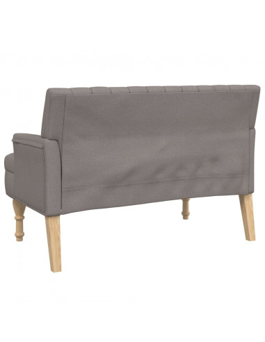 Panca con Cuscini Tortora 113x64,5x75,5 cm in Tessuto