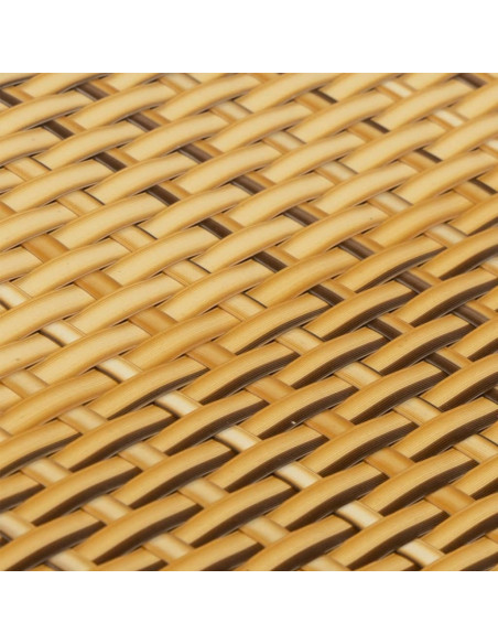 Paravento da Balcone Marrone Chiaro 400x80 cm in Polyrattan