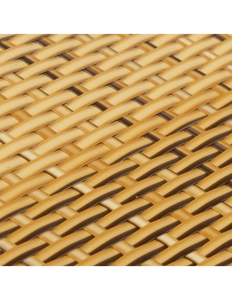 Paravento da Balcone Marrone Chiaro 400x90 cm in Polyrattan