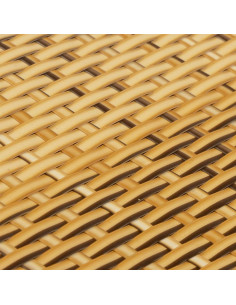 Paravento da Balcone Marrone Chiaro 500x100 cm in Polyrattan