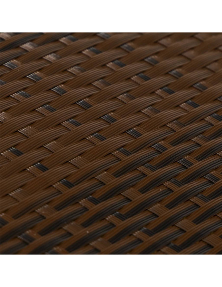Paravento da Balcone Marrone e Nero 1000x80 cm in Polyrattan
