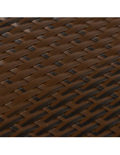 Paravento da Balcone Marrone e Nero 400x100 cm in Polyrattan