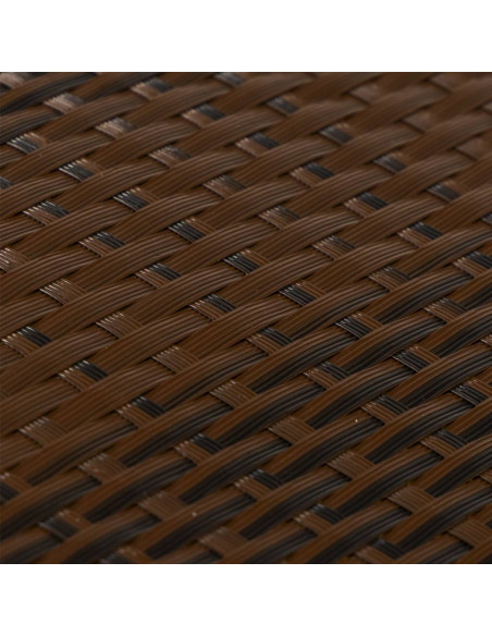 Paravento da Balcone Marrone e Nero 400x100 cm in Polyrattan