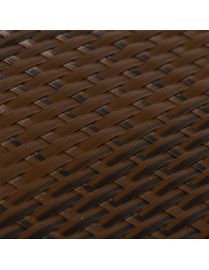 Paravento da Balcone Marrone e Nero 400x80 cm in Polyrattan