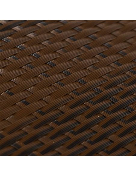 Paravento da Balcone Marrone e Nero 400x80 cm in Polyrattan