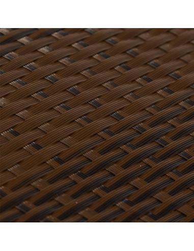 Paravento da Balcone Marrone e Nero 500x100 cm in Polyrattan