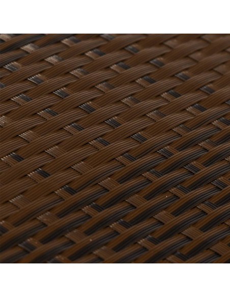 Paravento da Balcone Marrone e Nero 500x80 cm in Polyrattan