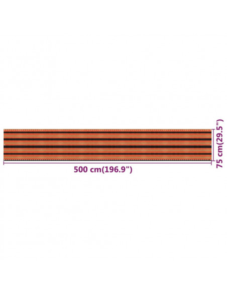 Paravento da Balcone Multicolore 75x500 cm in HDPE
