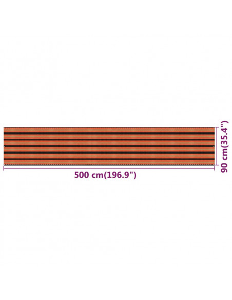 Paravento da Balcone Multicolore 90x500 cm in HDPE