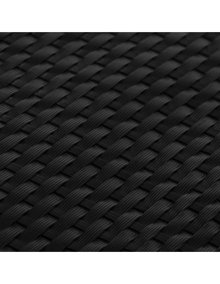 Paravento da Balcone Nero 500x80 cm in Polyrattan