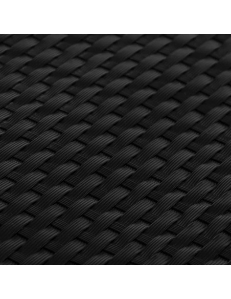 Paravento da Balcone Nero 500x90 cm in Polyrattan