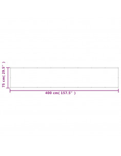 Paravento da Balcone Sabbia 75x400 cm 100% Poliestere Oxford
