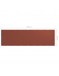 Paravento da Balcone Terracotta 120x400 cm Tessuto Oxford