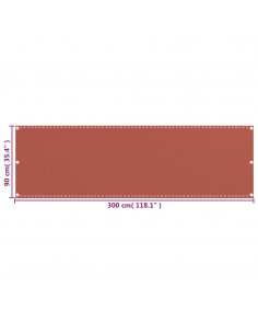 Paravento da Balcone Terracotta 90x300 cm in HDPE