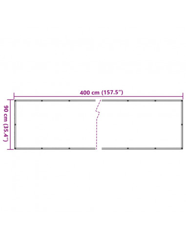 Paravento da Giardino Antracite 400x90 cm in PVC