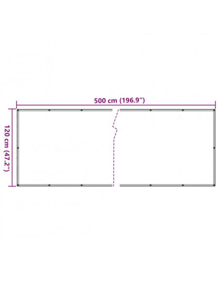 Paravento da Giardino Antracite 500x120 cm in PVC