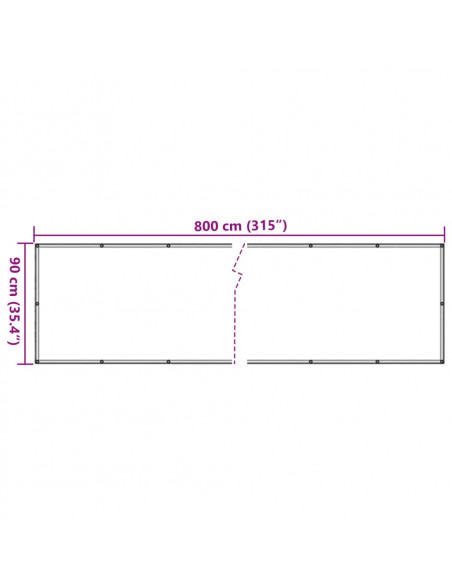 Paravento da Giardino Antracite 800x90 cm in PVC