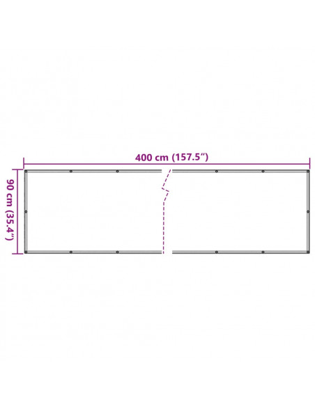 Paravento da Balcone Bianco 400x90 cm in PVC