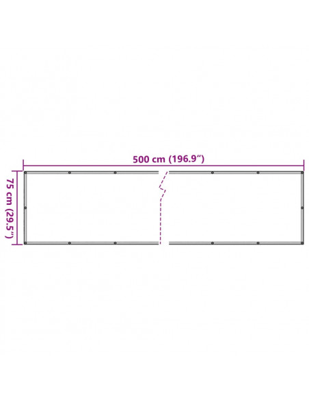 Paravento da Giardino Bianco 500x75 cm in PVC