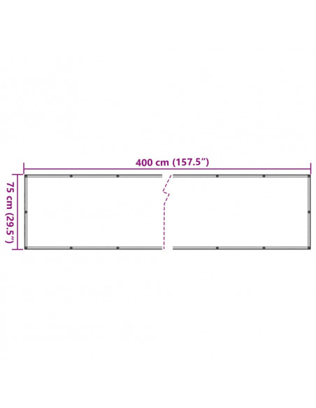 Paravento da Giardino con Aspetto Pianta Verde 400x75 cm PVC