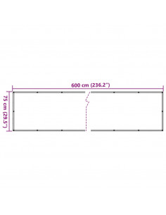 Paravento da Giardino Crema 600x75 cm in PVC